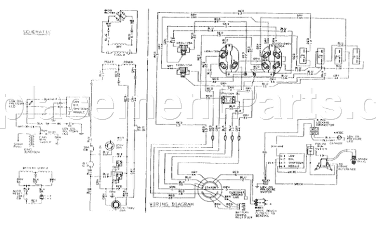 Page B Diagram and Parts List for 9836-0  Briggs and Stratton Generator